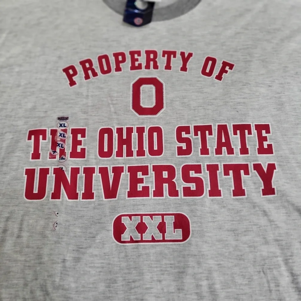 VTG Ohio State University Buckeyes Heather Ringer‎ Tee T-Shirt Size XL NOS NWT